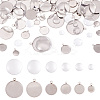 DIY Blank Dome 304 Stainless Steel Pendant Making Kits DIY-TA0011-82-1