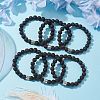 12Pcs 12 Styles 8mm Round Natural Lava Rock Constellation Beaded Bracelet Sets BJEW-JB10870-2