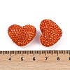 Heart Shaped Polymer Clay Rhinestone Beads CLAY-NH0002-02A-3