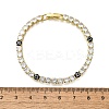 Brass Enamel Link & Charm Bracelets BJEW-Z094-02G-02A-5