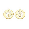 Ion Plating(IP) 201 Stainless Steel Pendants STAS-T063-183G-3