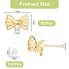 80Pcs Alloy Stud Earring Findings FIND-DC0007-32-2