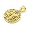 Brass Micro Pave Cubic Zirconia Pendants KK-K354-03G-05-2