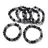 Natural Rutilated Quartz Round Beads Stretch Bracelets for Women BJEW-Z158-03H-03-4