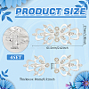 4Pcs Zinc Alloy Rhinestone Snap Lock Clasps FIND-FG0003-45B-2