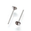Non-Tarnish 304 Stainless Steel Post Stud Earring Settings LS-STAS-I097-006B-P-1