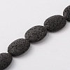 Dyed Oval Synthetic Lava Rock Beads Strands G-N0111-18-1
