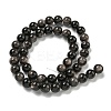 Natural Silver Obsidian Beads Strands X-G-S150-20A-8mm-3