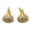 Rack Plating Brass Cubic Zirconia Charms KK-D026-25G-2