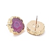 Natural Dyed Quartz Stud Earrings EJEW-P166-B02-3