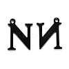 304 Stainless Steel Alphabet Charms STAS-H122-N-EB-1