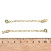 Brass Enamel ABS Imtation Pearl End with Chain KK-B129-27G-03-3