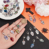 2 Sets Alloy Enamel Pendant Decoration HJEW-AR0001-15-3