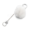 Aluminum Alloy Pom Pom Ball Beadable Keychain Bar HJEW-Q001-01B-2