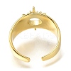 Rack Plating Brass Open Cuff Rings for Women RJEW-M022-25G-3