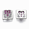 Brass Micro Pave Cubic Zirconia Cabochons KK-S061-49P-D-NR-2