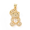 Brass Cubic Zirconia Pendants ZIRC-K089-12G-01-1