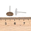 Tarnish Resistant 304 Stainless Steel Flat Round Blank Peg Stud Earring Findings LS-X-STAS-S028-37-2