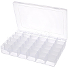 36 Grids Transparent Plastic Adjustable Dividers Boxes with Hinged Lid CON-PA0001-08-1