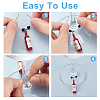 Resin Wine Bottle & Glass Beads Wine Glass Charms AJEW-GA00011-3