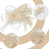 Polyester & Fether Hair Accessories AJEW-WH0031-31A-3
