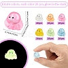 120Pcs 6 Colors Luminous Transparent Resin Octopus Display Decorations Glow in the Dark RESI-SP0001-46-2