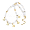 6mm Round ABS Imitation Pearl Beaded Necklaces NJEW-P317-12A-G-2