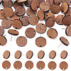 20 Pairs Walnut Wood Stud Earring Findings MAK-TAG0001-01-2