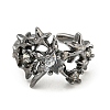 Star Zinc Alloy Open Cuff Ring LS-RJEW-Z048-01B-04-2