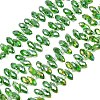 Electroplate Glass Faceted Teardrop Beads Strands EGLA-D014-19-1-1