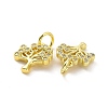 Brass Micro Pave Cubic Zirconia Charms KK-E068-VF063-3