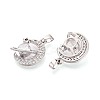 Brass Micro Pave Cubic Zirconia Pendants KK-D357-16C-P-2