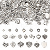 100Pcs 20 Styles Tibetan Style Alloy Pendants FIND-TA0003-59-1