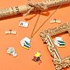 30Pcs 5 Styles Graduation Theme Alloy Enamel Pendants FIND-CJ0002-50-6