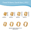 16Pcs 8 Size 304 Stainless Steel Grooved Finger Rings Set RJEW-UN0002-88-4