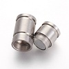 Tarnish Resistant 304 Stainless Steel Magnetic Clasps with Glue-in Ends STAS-F194-15P-2