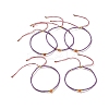 Adjustable Natural Yellow Aventurine Braided Bead Bracelets BJEW-F391-A17-2