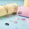 24Pcs 6 Style Spray Painted Zinc Alloy Pendants FIND-PJ0001-23-7