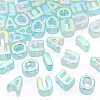 50Pcs 5 Styles UV Plating Rainbow Iridescent Acrylic Beads OACR-TA0004-93A-3