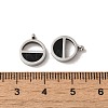 304 Stainless Steel Enamel Charms STAS-L022-334P-3