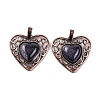 Synthetic Blue Goldstone Peach Love Heart Pendants G-G158-01-19-1