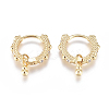 Brass Huggie Hoop Earrings EJEW-L231-25G-1