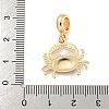 Rack Plating Alloy Enamel Crab European Dangle Charms FIND-B034-47G-3