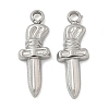 304 Stainless Steel Pendants STAS-D127-21B-P-1