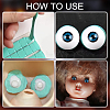 8Pcs 4 Colors Acrylic Craft Eye DOLL-GA0001-17B-5