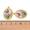 304 Stainless Steel Enamel Pendants STAS-U061-48G-03-3