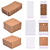 100Pcs Kraft Paper Single Earring Display Cards with Hanging Hole CDIS-YW0001-21-2
