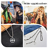 16Pcs 4 Style 201 Stainless Steel Laser Cut Pendants STAS-UN0028-97-6