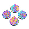 Ion Plating(IP) 201 Stainless Steel Pendants STAS-N098-077M-2