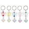 Acrylic Heart with Bowknot Keychains KEYC-JKC00612-1